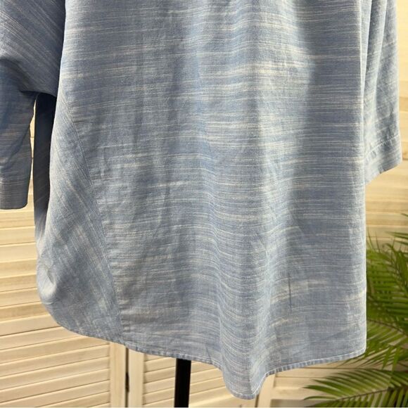 Frame Chambray Dolman Sleeve Blouse Top Large - Picture 11 of 15